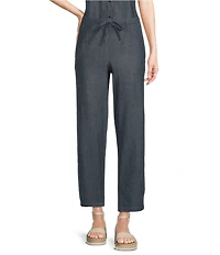 Eileen Fisher Organic Cotton Twill Pull-On Ankle Pants