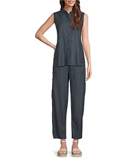Eileen Fisher Organic Cotton Twill Utility Pocket Pull-On Pants