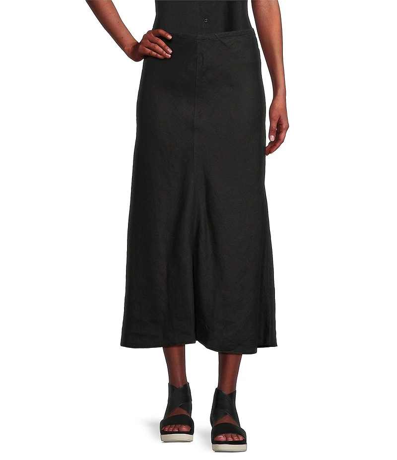 Eileen Fisher Organic Linen A-Line Bias Skirt