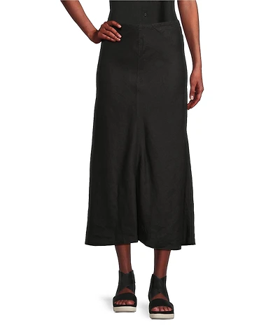 Eileen Fisher Organic Linen A-Line Bias Skirt
