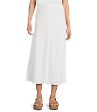 Eileen Fisher Organic Linen A-Line Bias Skirt