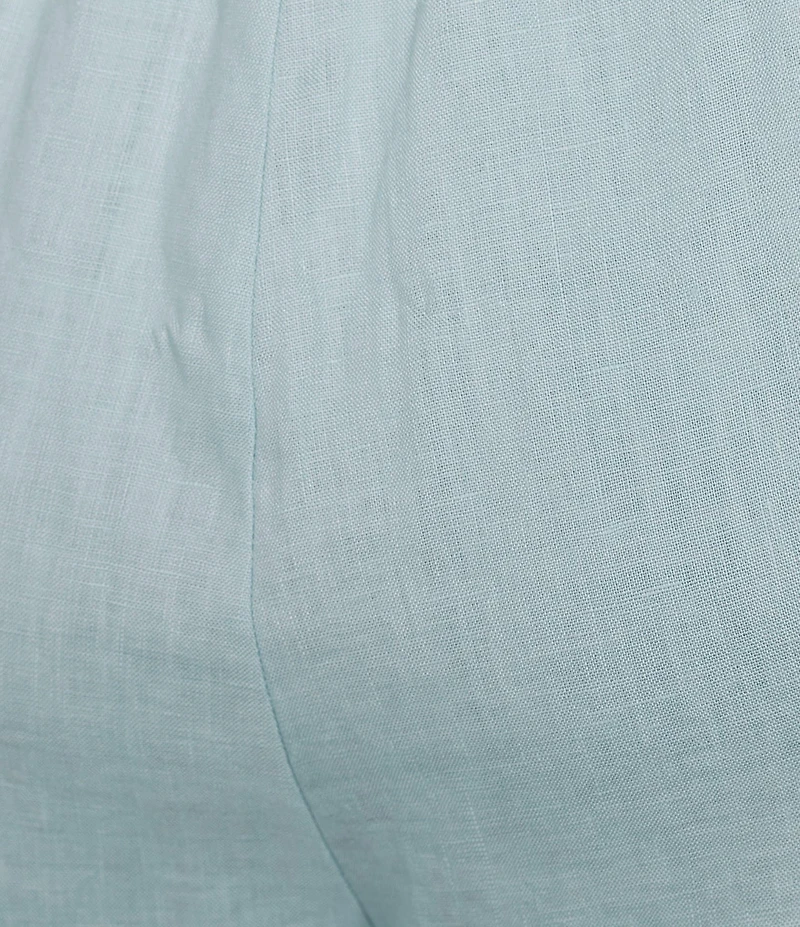 Eileen Fisher Organic Linen Elastic Waist Wide Leg Ankle Pants