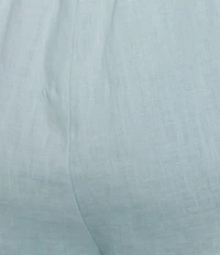Eileen Fisher Organic Linen Elastic Waist Wide Leg Ankle Pants