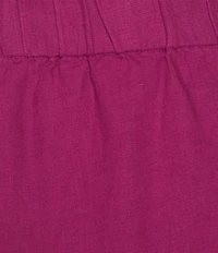 Eileen Fisher Organic Linen Elastic Waist Wide Leg Pants