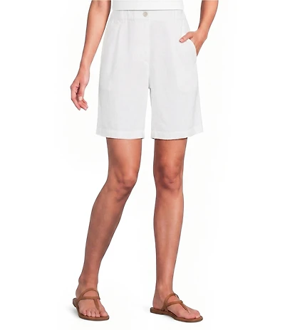 Eileen Fisher Organic Linen High Waisted Walking Shorts
