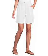 Eileen Fisher Organic Linen High Waisted Walking Shorts