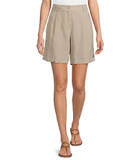 Eileen Fisher Organic Linen High Waisted Walking Shorts