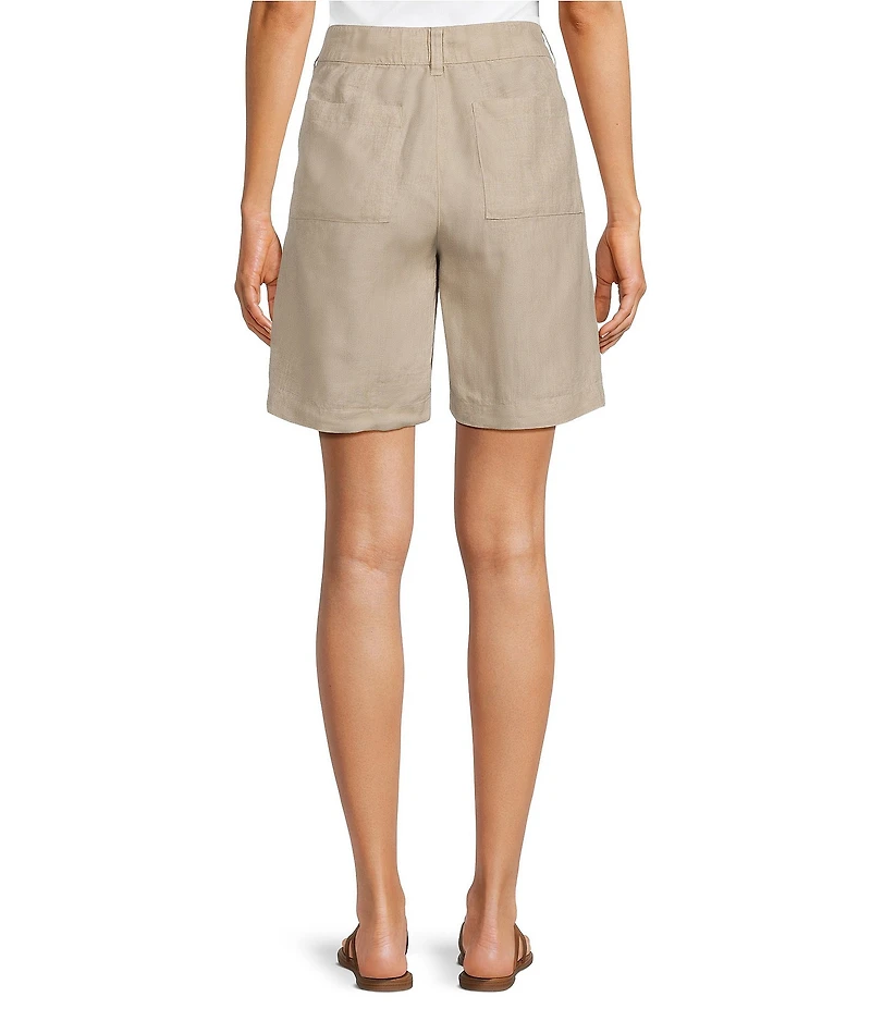 Eileen Fisher Organic Linen High Waisted Walking Shorts