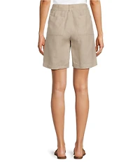 Eileen Fisher Organic Linen High Waisted Walking Shorts