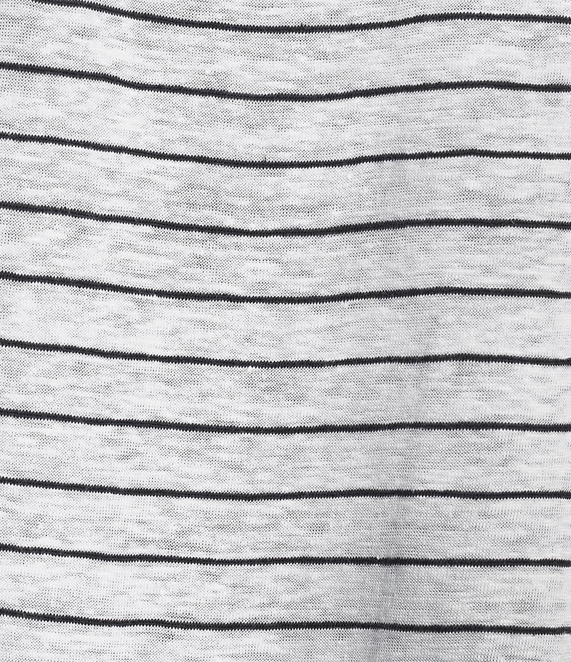 Eileen Fisher Organic Linen Jersey Stripe Print Scoop Neck Sleeveless Tank