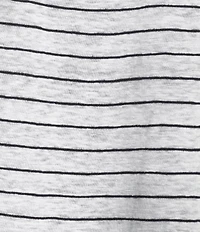 Eileen Fisher Organic Linen Jersey Stripe Print Scoop Neck Sleeveless Tank