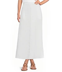 Eileen Fisher Organic Linen Midi A-Line Full Skirt