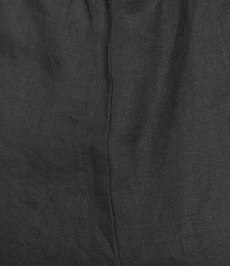 Eileen Fisher Organic Linen Pleated Lantern Straight Leg Ankle Pants