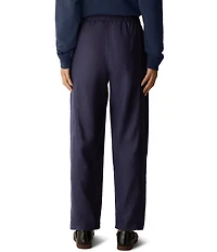 Eileen Fisher Organic Linen Pleated Lantern Straight Leg Ankle Pants