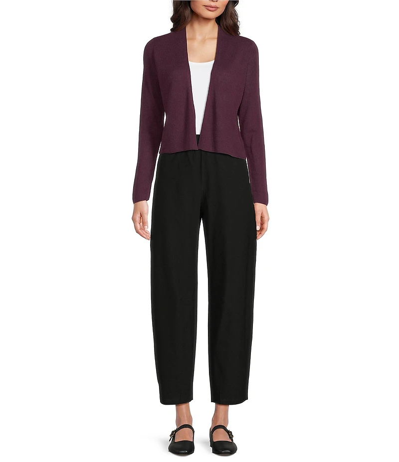 Eileen Fisher Organic Linen Shawl Collar Long Sleeve Cardigan
