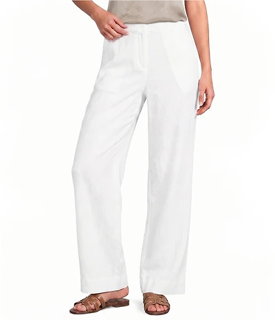 Eileen Fisher Organic Linen Straight Leg Trousers