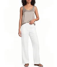 Eileen Fisher Organic Linen Straight Leg Trousers