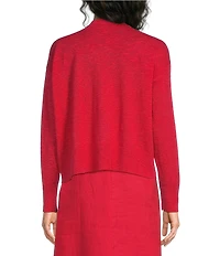 Eileen Fisher Organic Slub Knit V-Neck Long Sleeve Cardigan