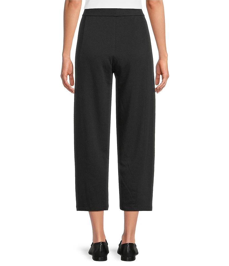Eileen Fisher Petite Cozy Brushed Terry Flat Front Ankle Lantern Pants
