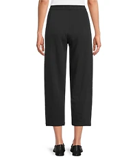 Eileen Fisher Petite Cozy Brushed Terry Flat Front Ankle Lantern Pants
