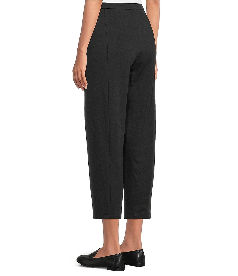 Eileen Fisher Petite Cozy Brushed Terry Flat Front Ankle Lantern Pants
