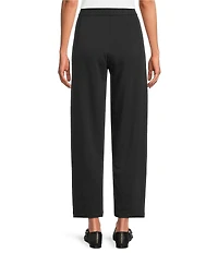 Eileen Fisher Petite Cozy Brushed Terry Flat Front Ankle Lantern Pants