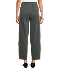 Eileen Fisher Petite Organic Cotton Blend Corduroy Mid-Rise Lantern Ankle Pants