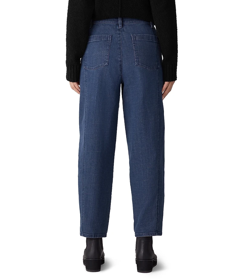 Eileen Fisher Petite Organic Cotton Blend Stretch Denim Ankle Lantern Jeans