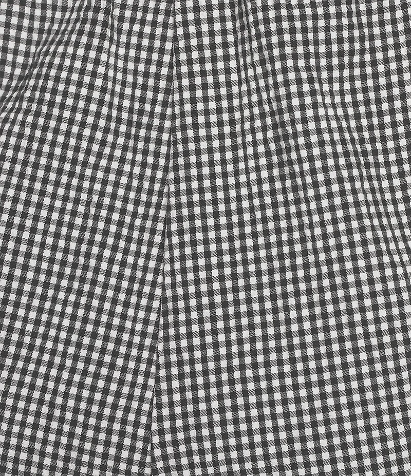 Eileen Fisher Petite Organic Cotton Pucker Check Elastic Waist Tapered Ankle Pants