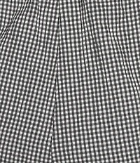Eileen Fisher Petite Organic Cotton Pucker Check Elastic Waist Tapered Ankle Pants