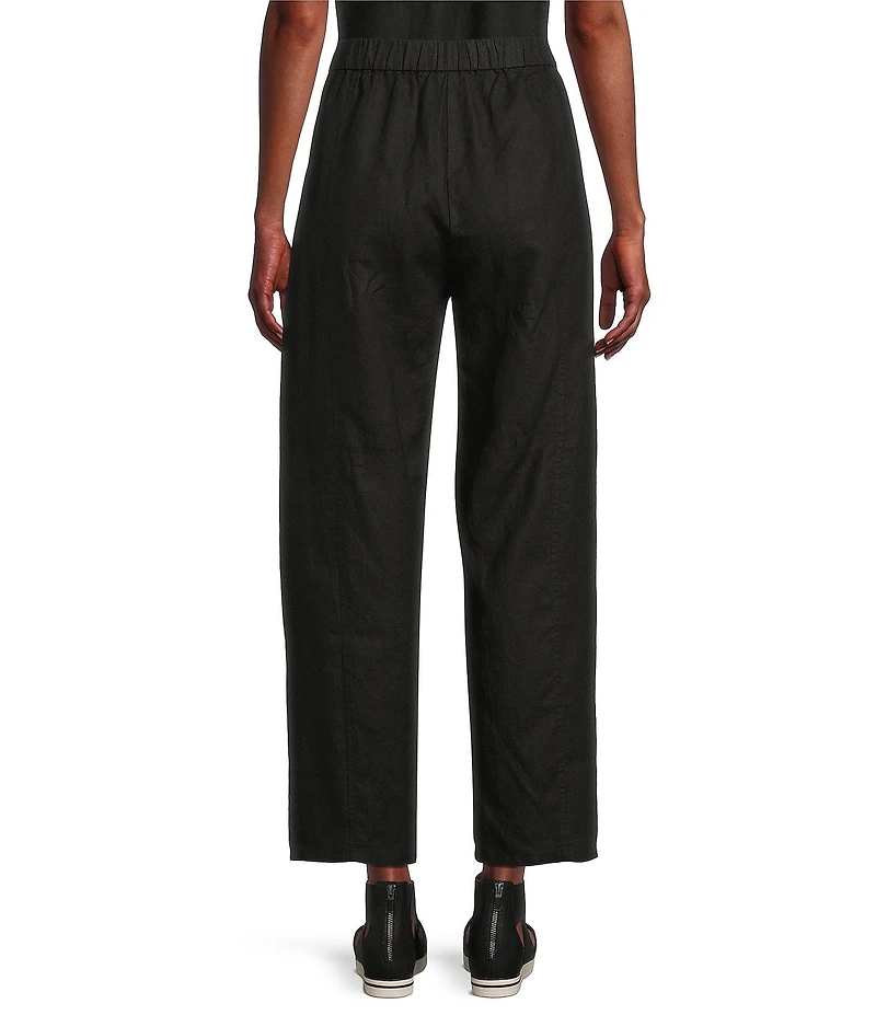 Eileen Fisher Petite Organic Linen Pleated Lantern Ankle Pants