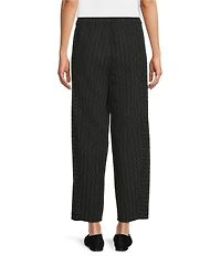 Eileen Fisher Petite Size Cotton-Blend Yarn-Dyed Stripe Pull-On Lantern Pants