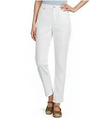 Eileen Fisher Petite Size Denim High-Waist Slim Ankle Pants