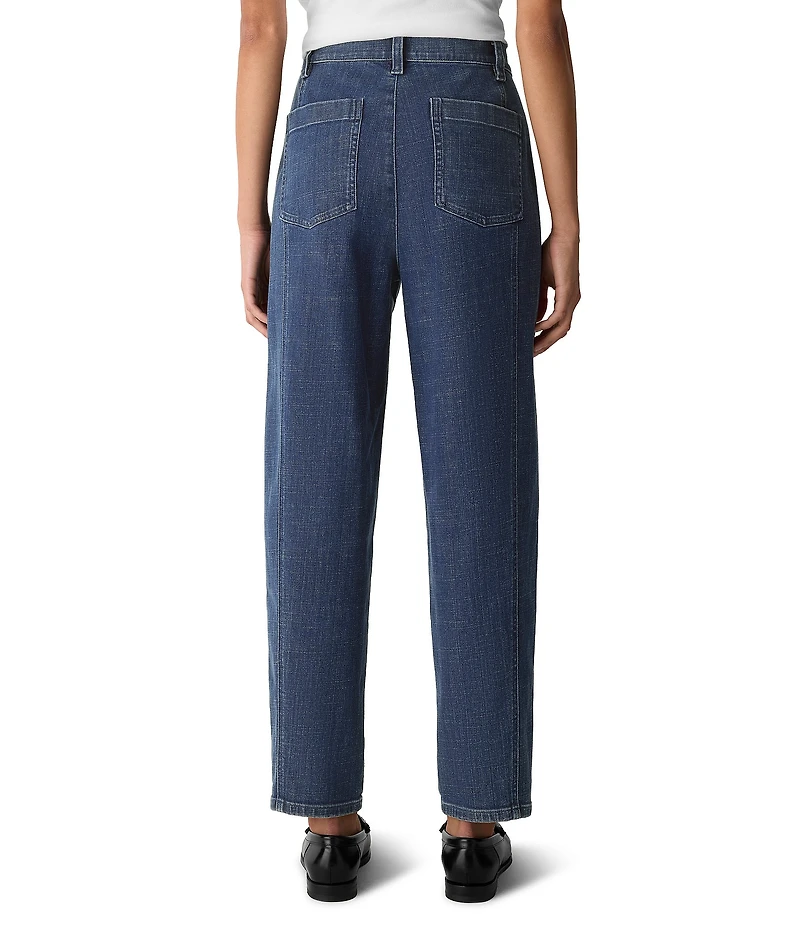 Eileen Fisher Petite Size Denim Lantern Ankle Jeans