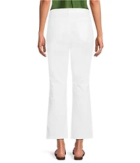 Eileen Fisher Petite Size Organic Cotton Blend Stretch Denim Mid Rise Slim Ankle Kick Jeans