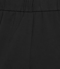 Eileen Fisher Petite Size Organic Cotton Blend Stretch Jersey Elastic Drawstring Straight Leg Ankle Pants
