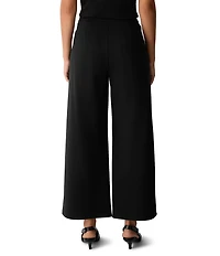 Eileen Fisher Petite Size Sleek Ponte Knit Wide Ankle Pants