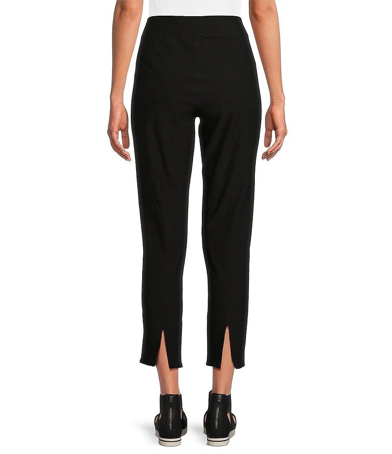 Eileen Fisher Petite Size Stretch Crepe Flat Front Crop Skinny Leg Pants