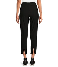 Eileen Fisher Petite Size Stretch Crepe Flat Front Crop Skinny Leg Pants
