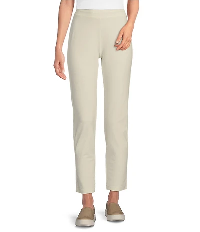 Eileen Fisher Petite Size Stretch Crepe Slim Leg Ankle Pants