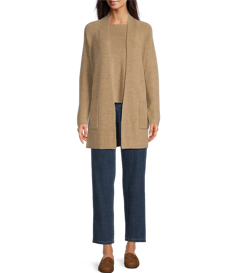 Eileen Fisher Petite Size Stretch Denim Straight Ankle Jeans