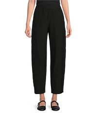 Eileen Fisher Petite Stretch Crepe Ankle Barrel Pants