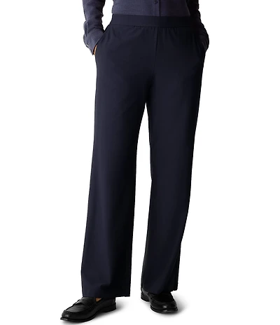 Eileen Fisher Petite Stretch Crepe Straight Pants