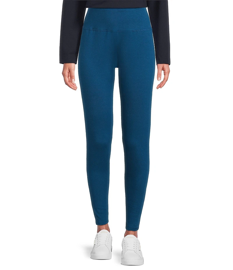 Eileen Fisher Petite Terry Knit High Waisted Ankle Leggings