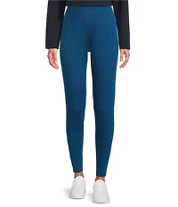 Eileen Fisher Petite Terry Knit High Waisted Ankle Leggings