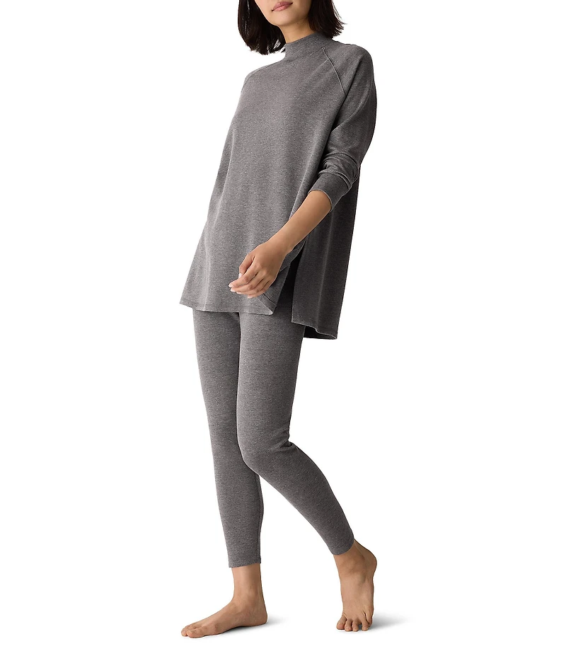 Eileen Fisher Petite Terry Knit High Waisted Ankle Leggings