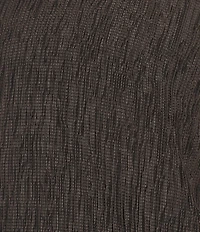Eileen Fisher Plus Coordinating Plisse Mandarin Collar Long Sleeve Button Front Shirt