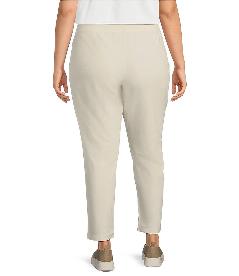 Eileen Fisher Plus Size Washable Stretch Crepe Slim Leg Ankle Pants