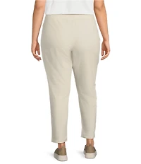 Eileen Fisher Plus Size Washable Stretch Crepe Slim Leg Ankle Pants