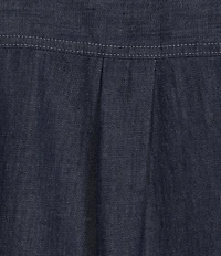 Eileen Fisher Plus Lightweight Denim Point Collar Long Sleeve A-Line Shirt